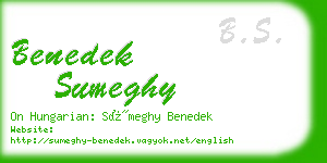 benedek sumeghy business card