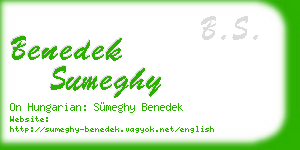 benedek sumeghy business card
